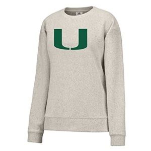NCAA Cream Sweatshirt with Green Logo